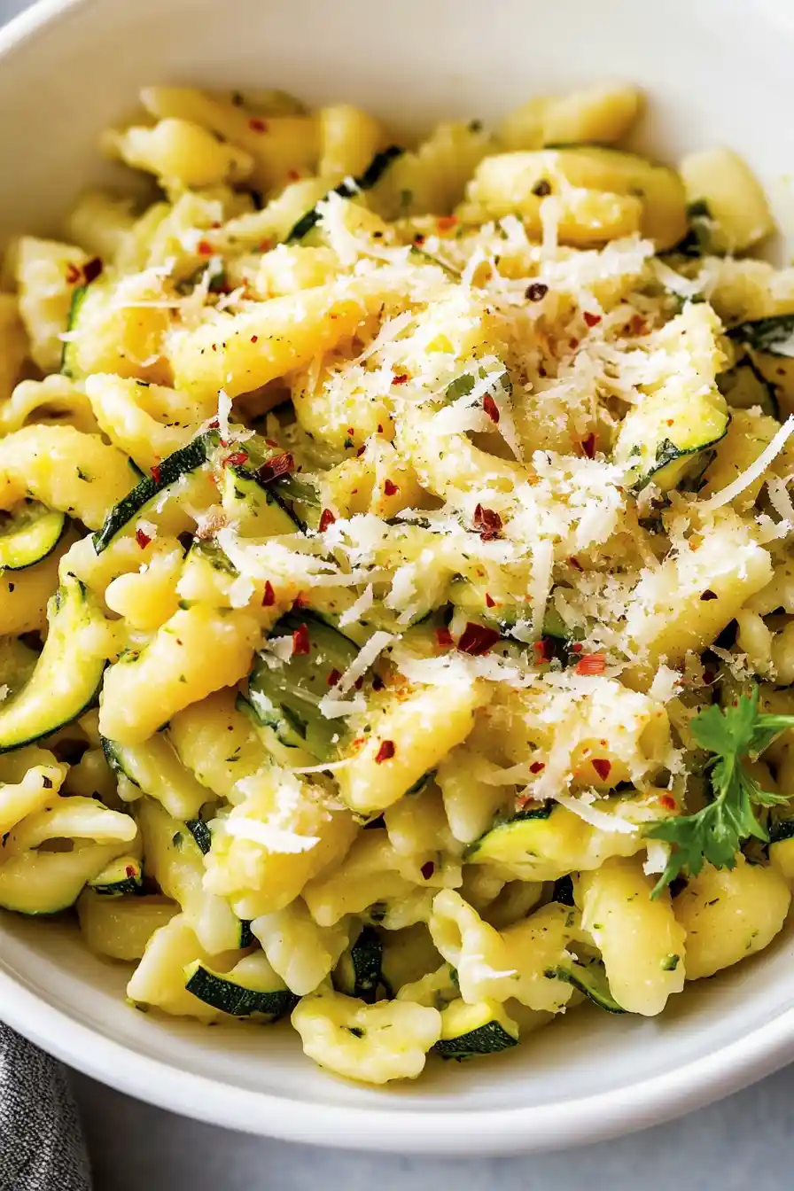 Fresh Zucchini and Leek Pasta
