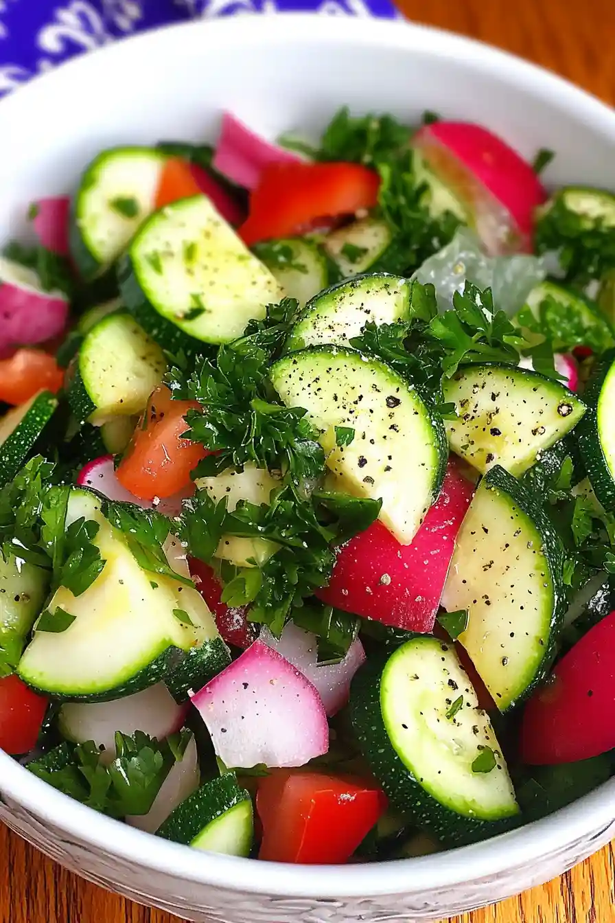 Light & Healthy Zucchini Radish Salad