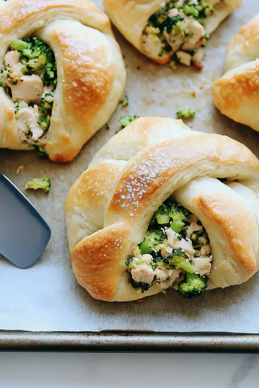 Flaky Chicken Broccoli and Crescent Roll Ups