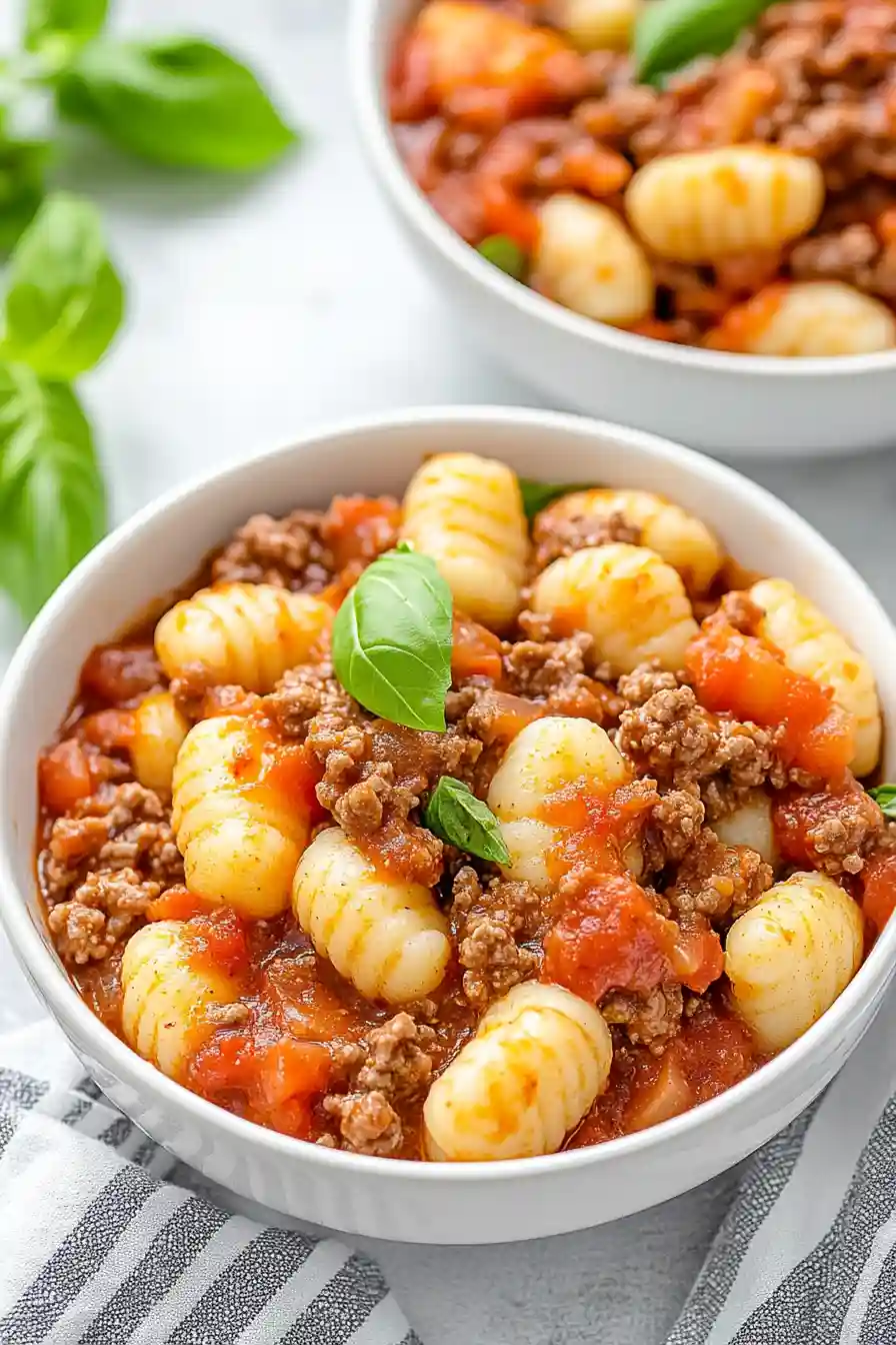 Creamy Gnocchi Bolognese