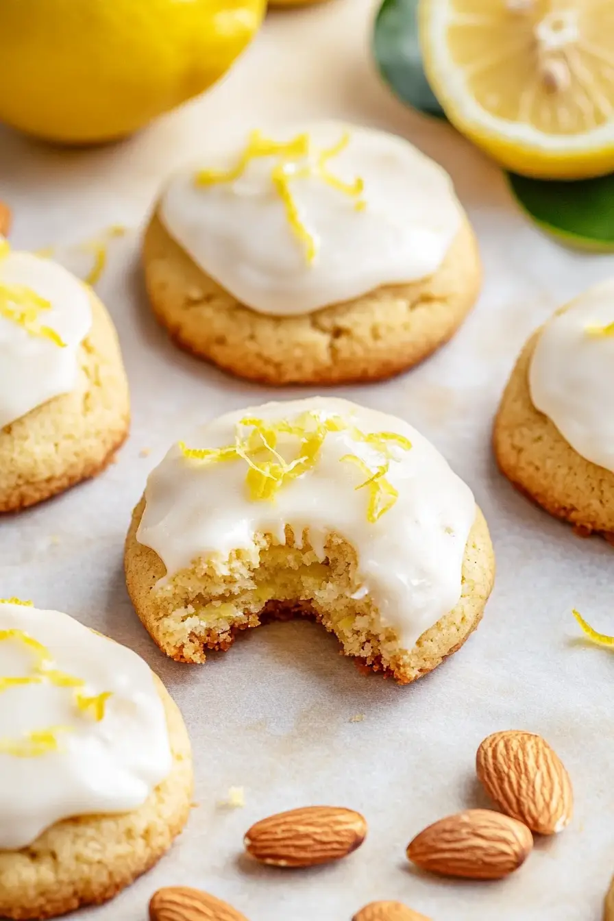 Soft Almond Flour Lemon Cookies
