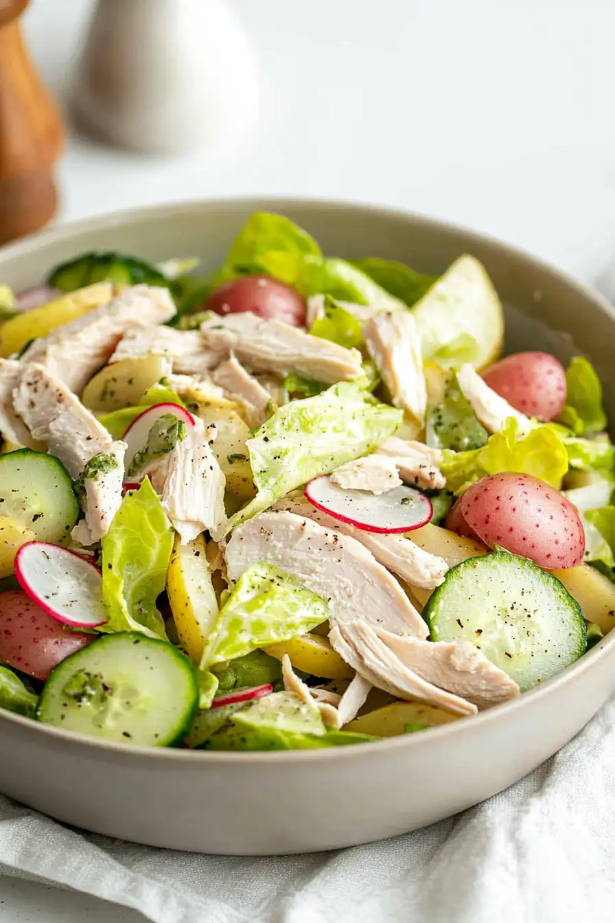 Juicy Easter Spring Salad with Chicken