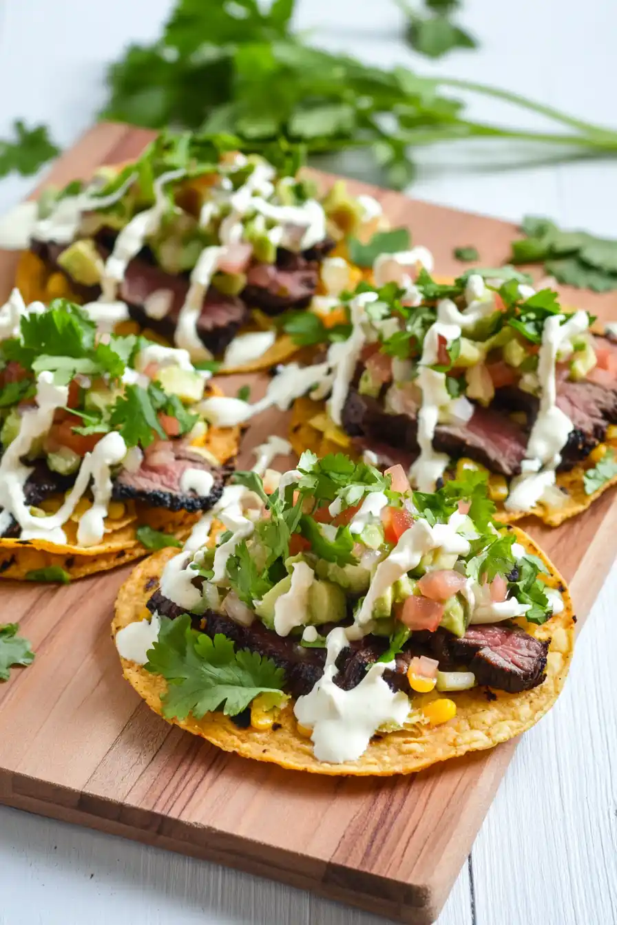Savory Skirt Steak Tostadas