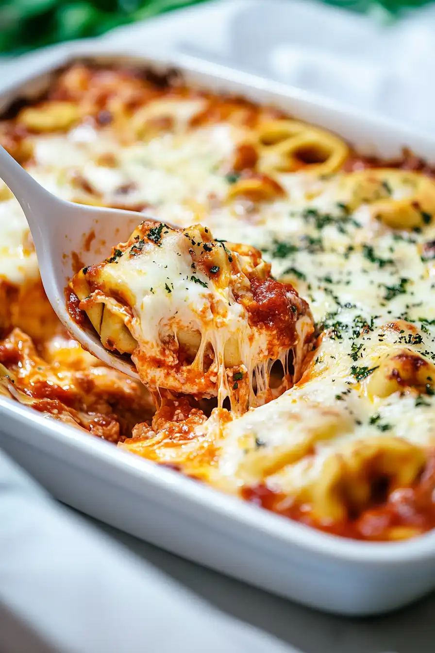 Quick Baked Tortellini Casserole