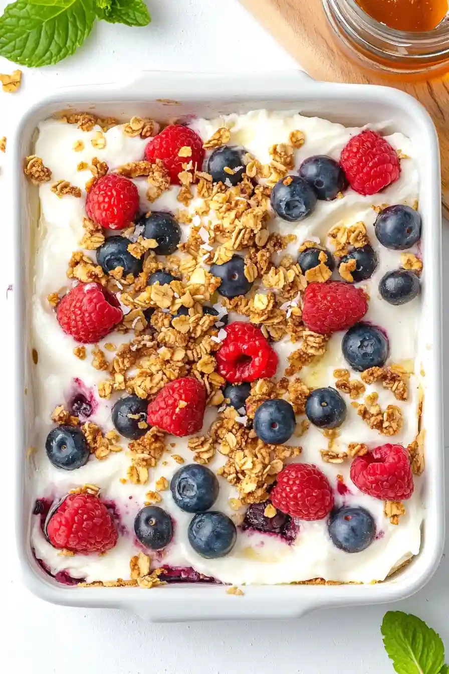 Best Dump Cake with Frozen Berries