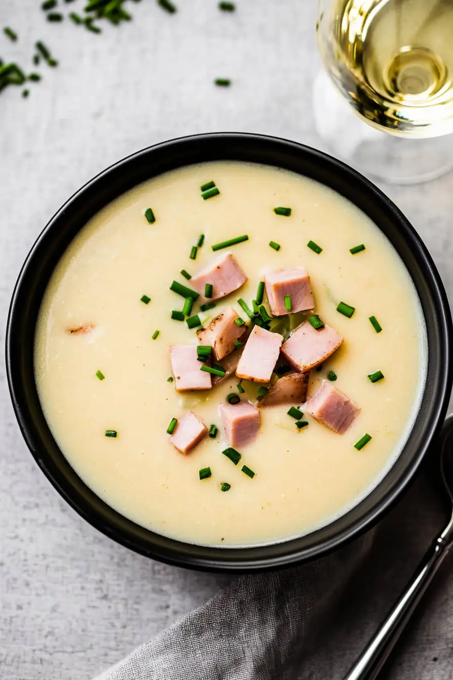 Hearty Ham, Potato, and Leek Soup