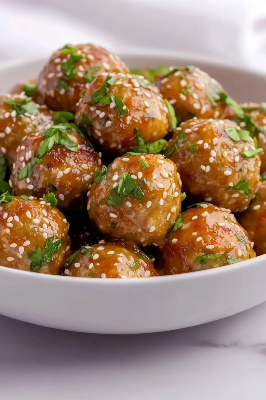 Fluffy Chicken and Broccoli Meatballs