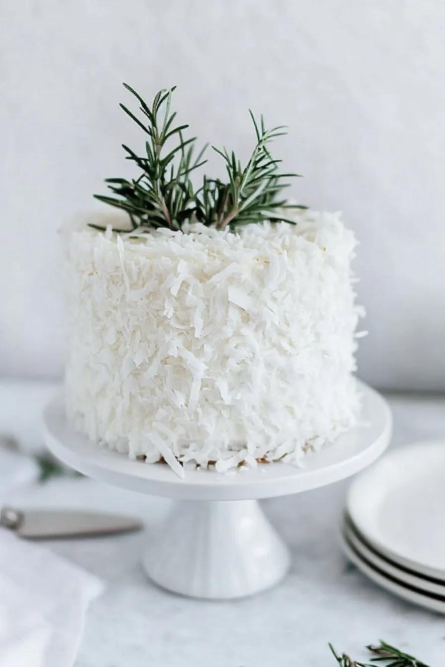 Quick Christmas Coconut Cake