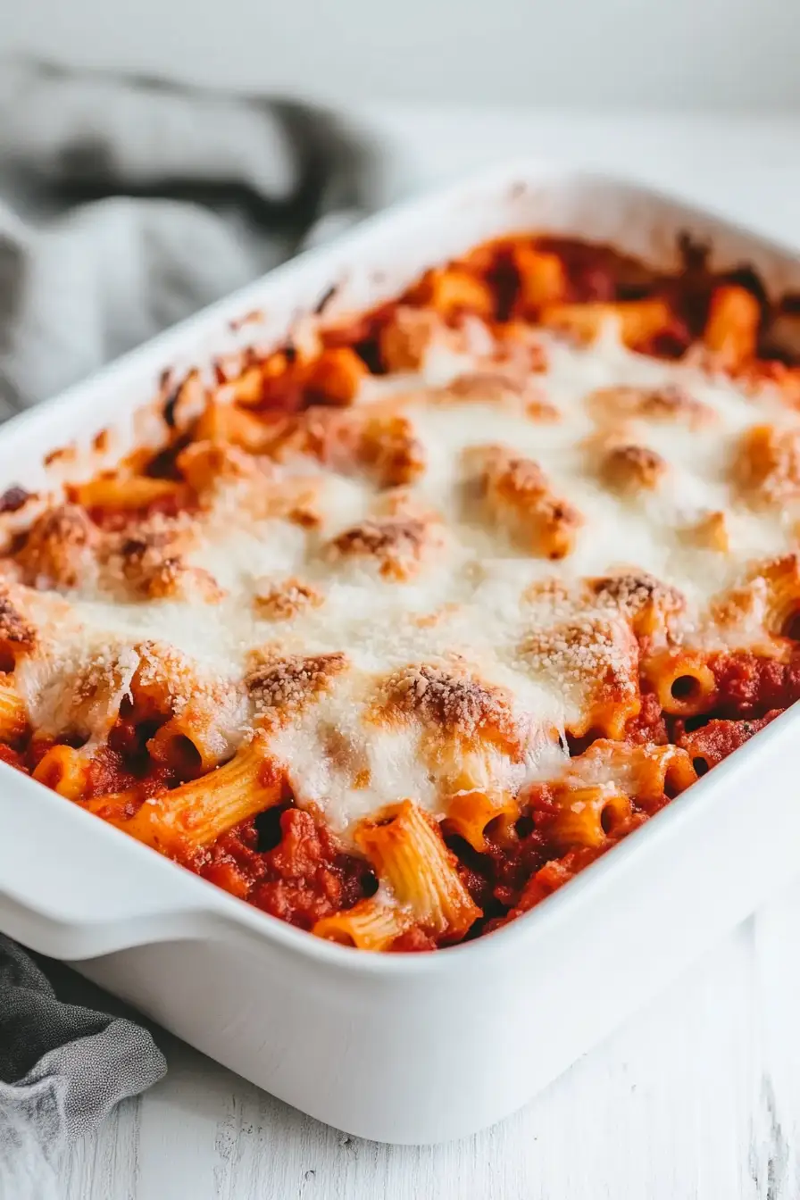 Tasty Baked Ziti Without Ricotta