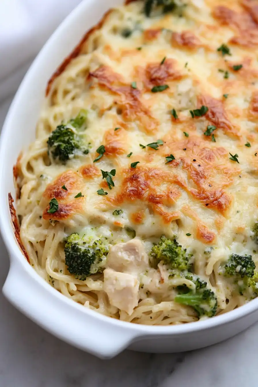Healthy Chicken and Broccoli Tetrazzini