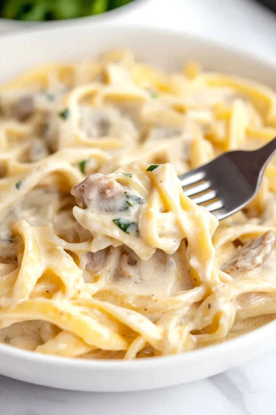 Easy Chicken Sausage Alfredo Pasta