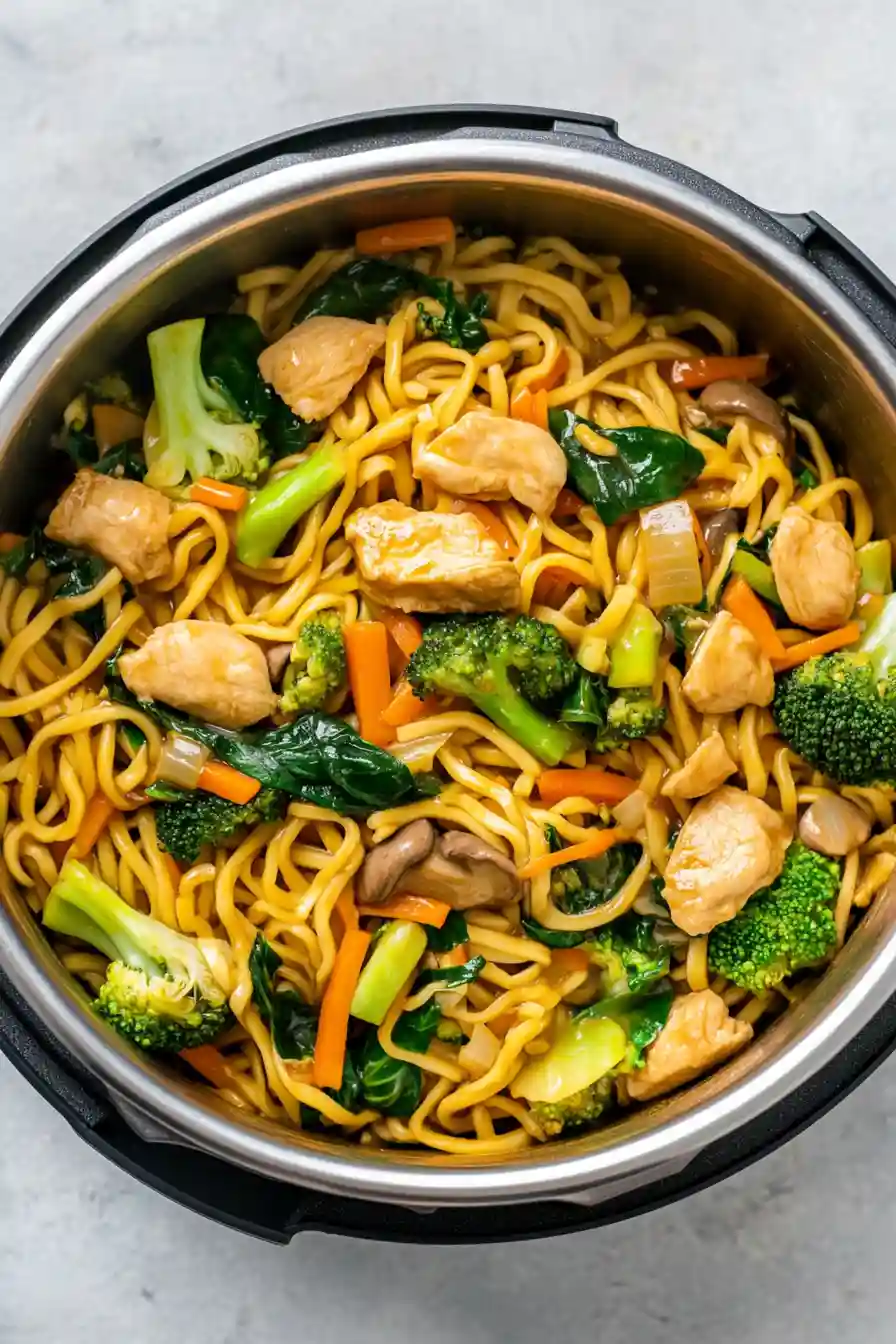 Delicious Instant Pot Chicken Yakisoba