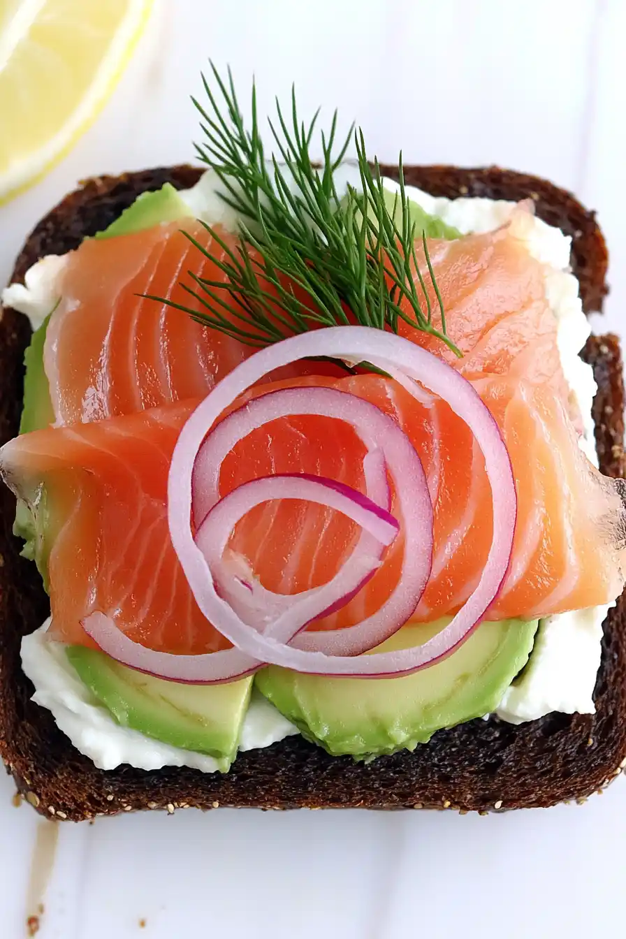 Delicious Open Smoked Salmon Sandwich