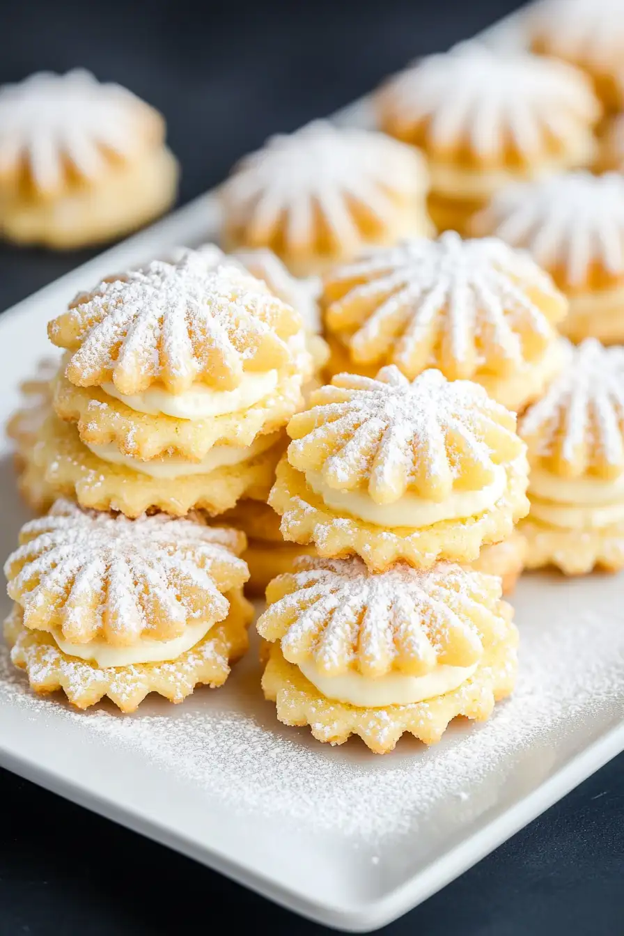 Tasty Lemon Cookies with Lemon Cream