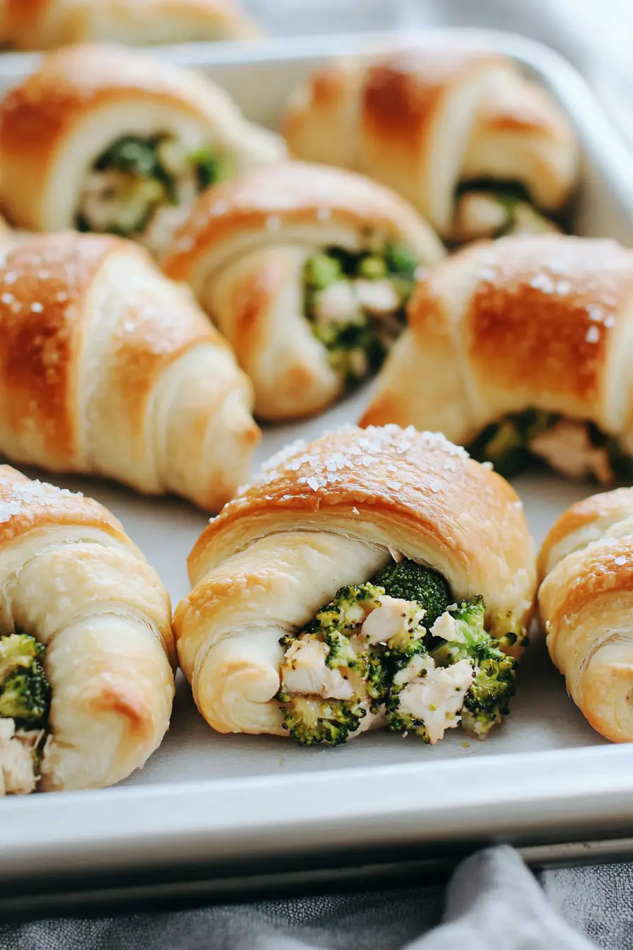 Flaky Chicken Broccoli and Crescent Roll Ups