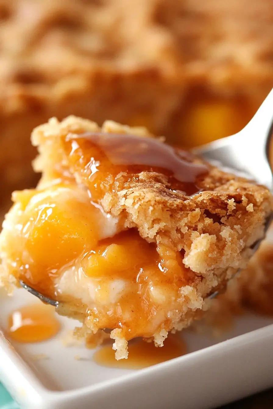 Tasty Peach Cobbler Dump Cake