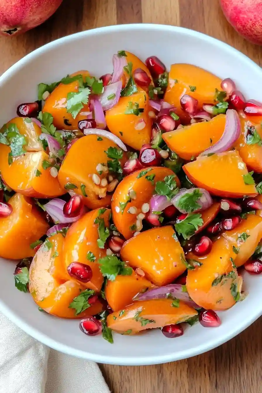 Zesty Persimmon and Pomegranate Salad