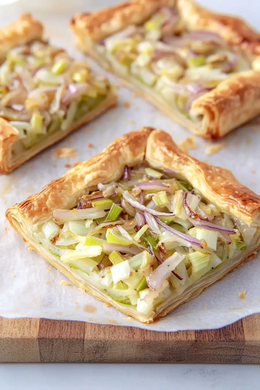 Quick Leek Puff Pastry Tart