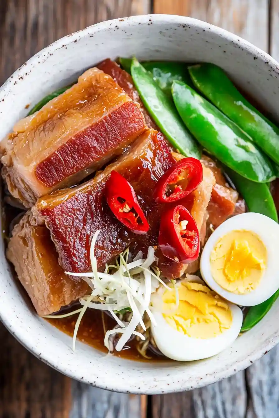 Quick Japanese Braised Pork Belly