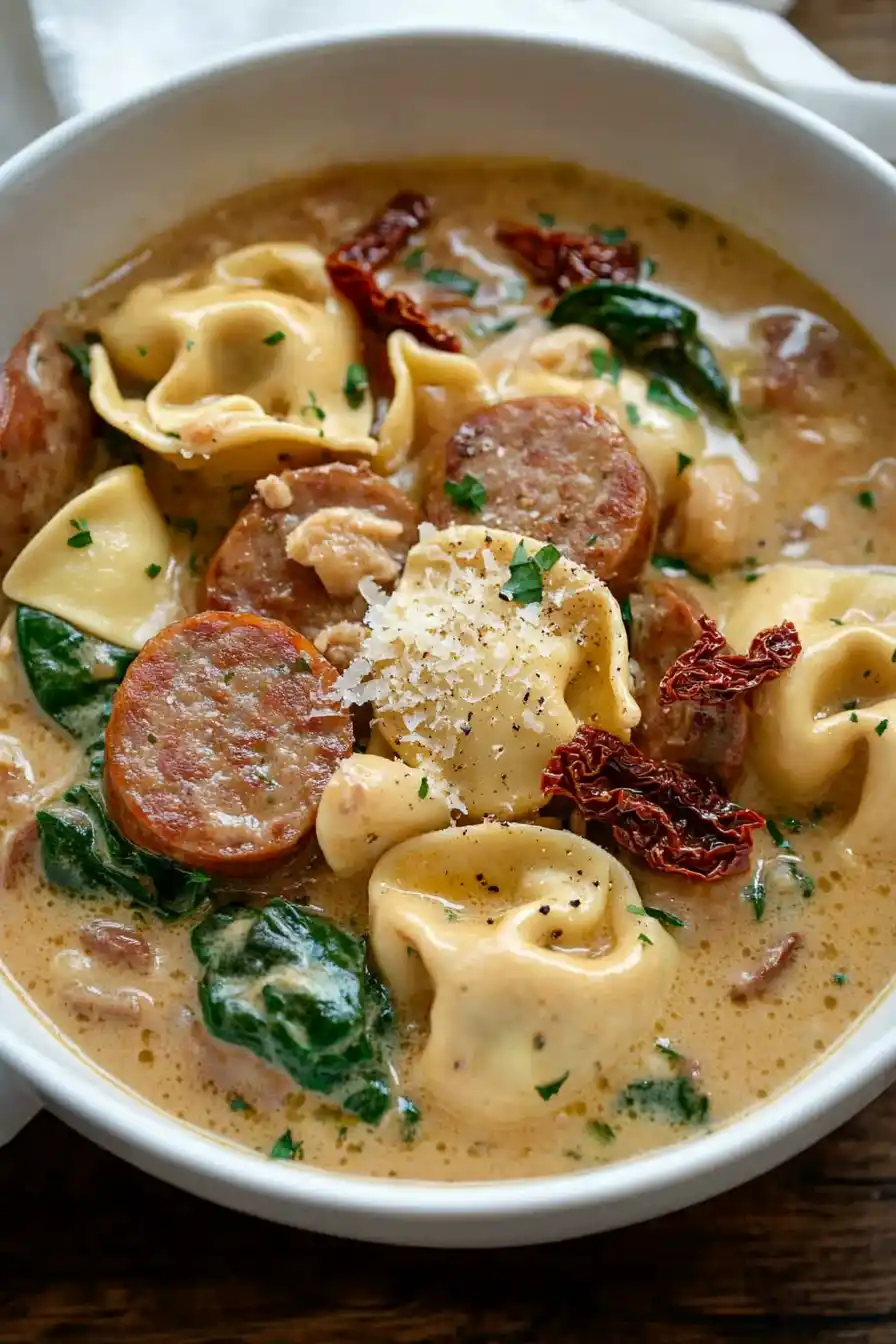 Tasty Kielbasa Tortellini Soup