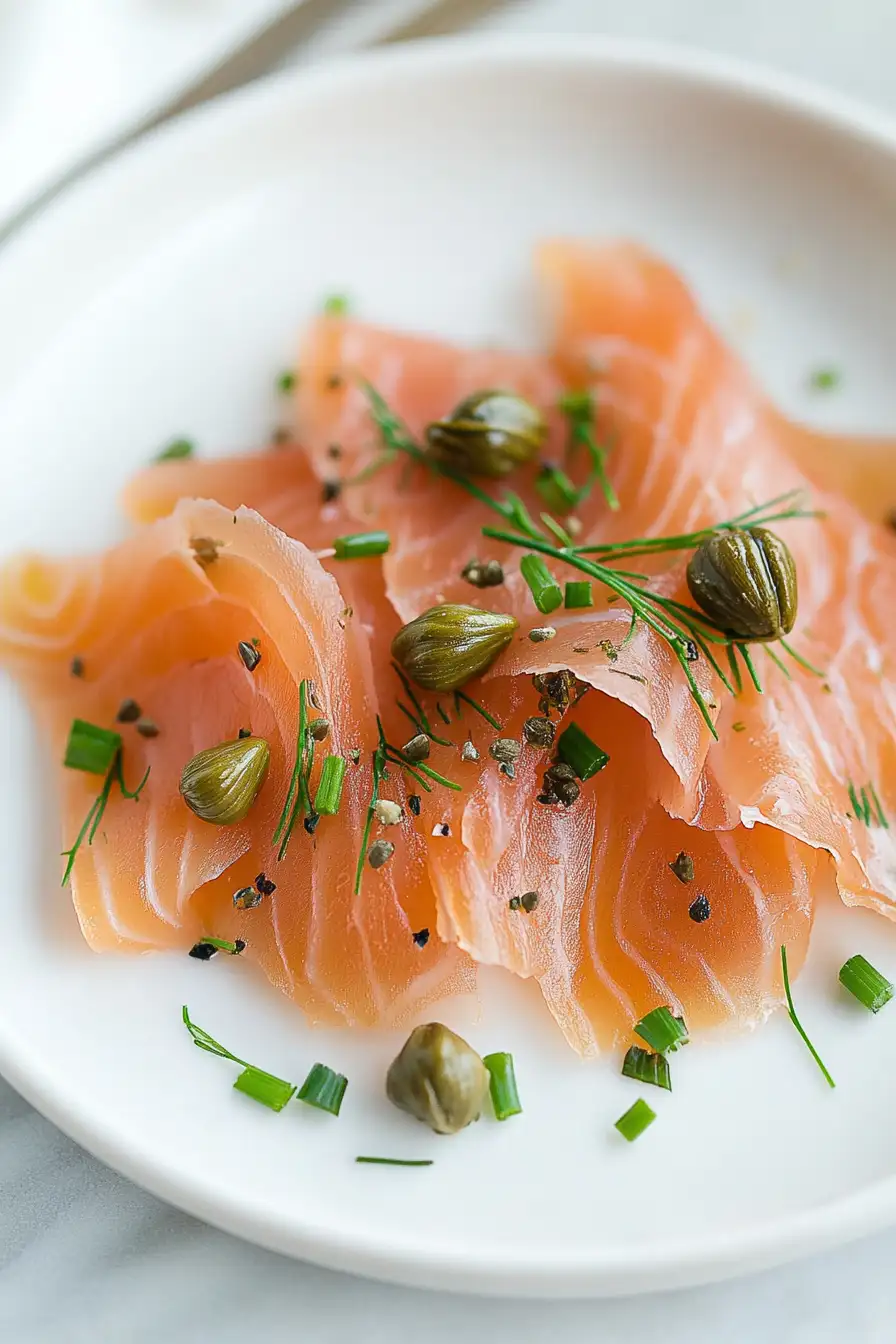 Elegant Smoked Salmon with Capers Dish