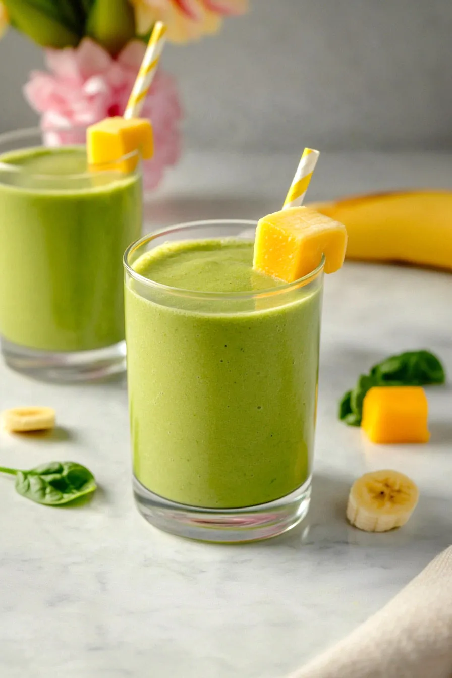 Healthy Mango Spinach Green Smoothie