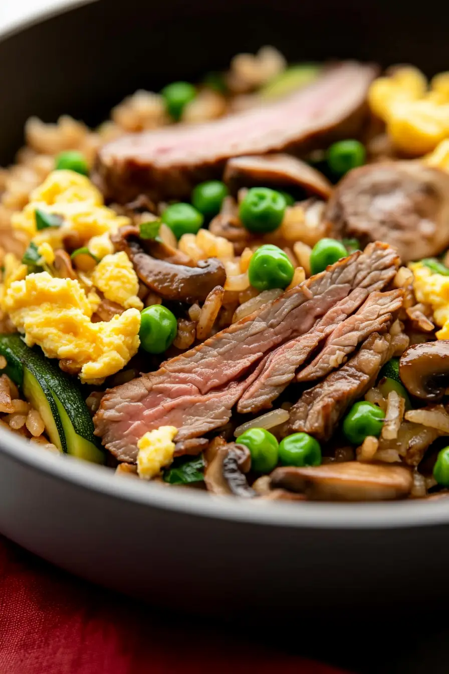 Healthy Leftover Steak Fried Rice