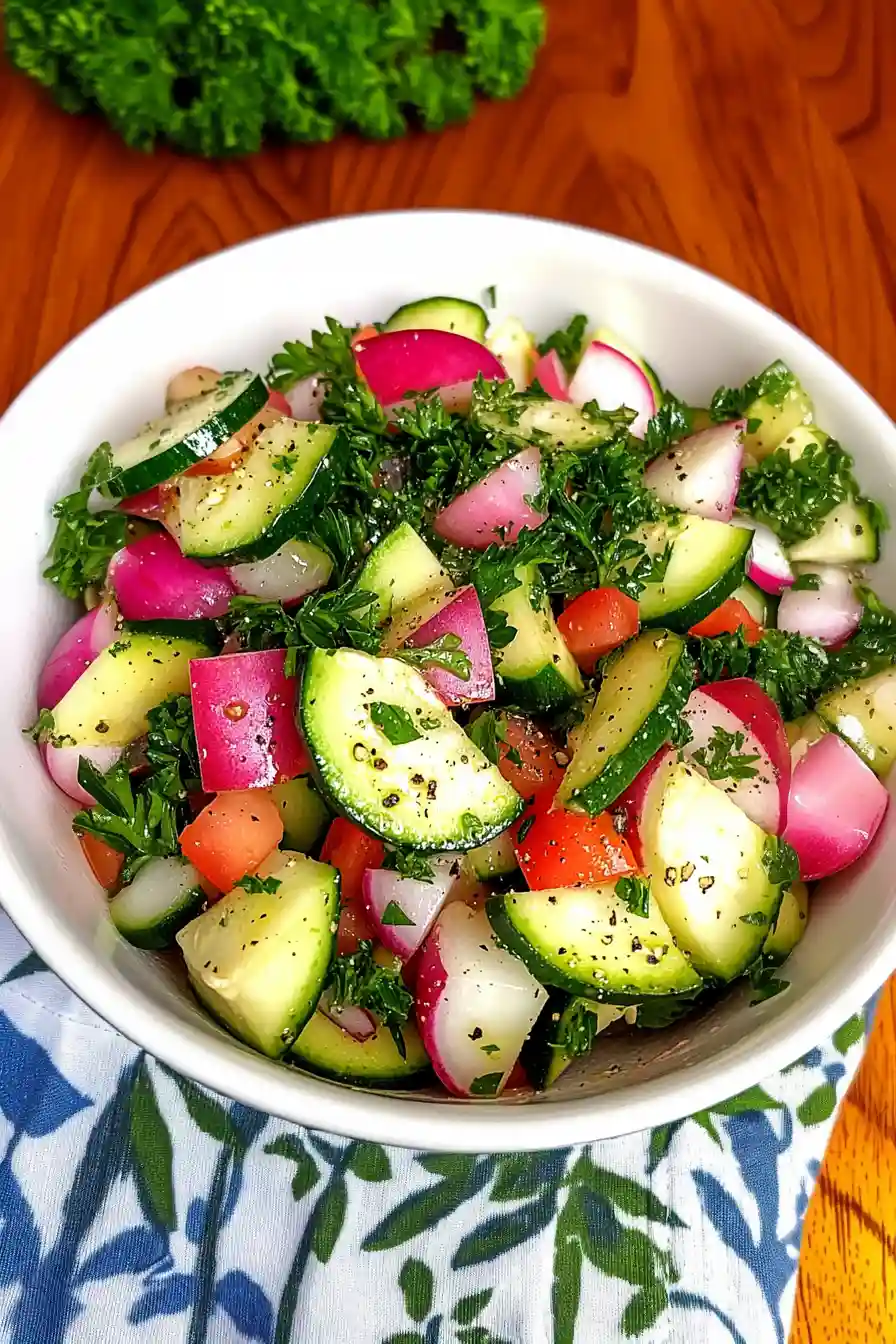 Light & Healthy Zucchini Radish Salad