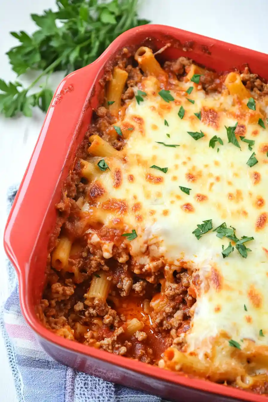 Hearty Baked Ziti with Sour Cream