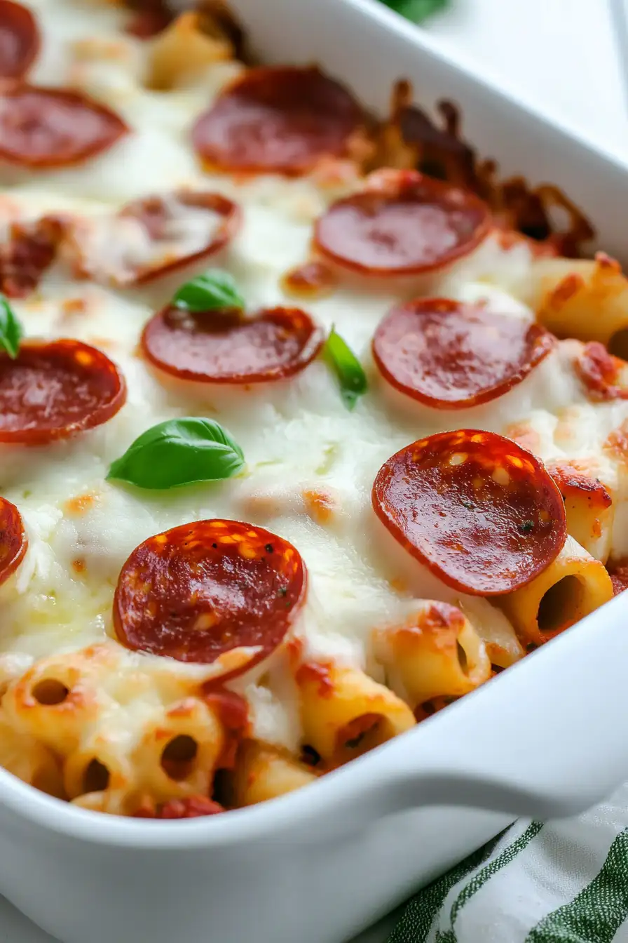 Creamy Pepperoni Baked Ziti