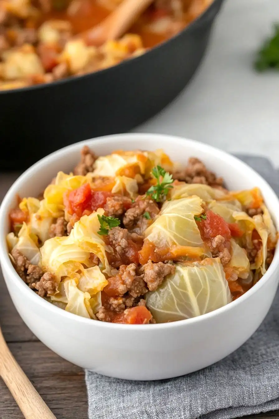Savory One Pot Unstuffed Cabbage Rolls