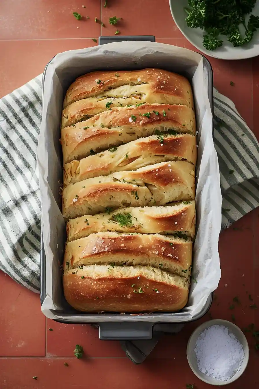 Delicious Sourdough Discard Garlic Pull Apart Bread