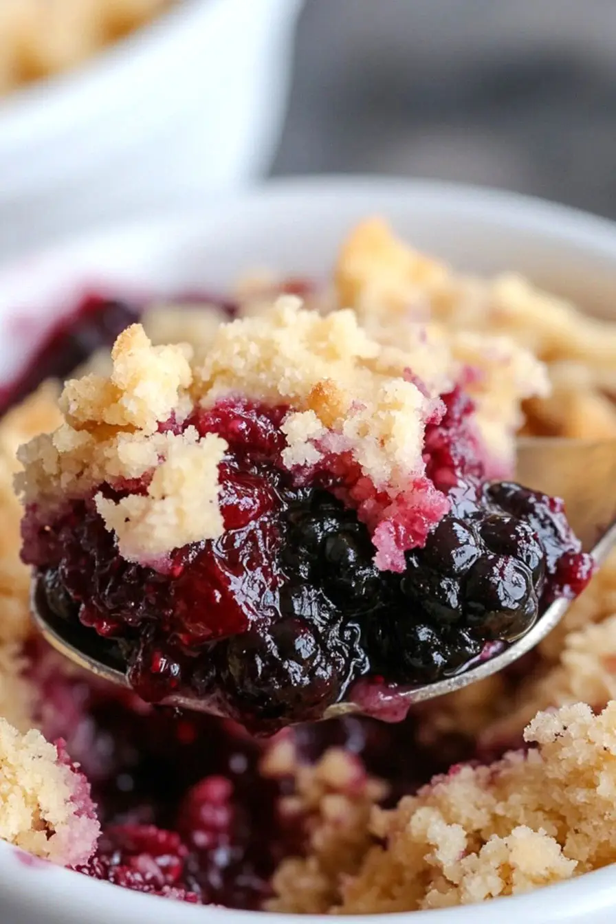 Fluffy Mixed Berry Dump Cake