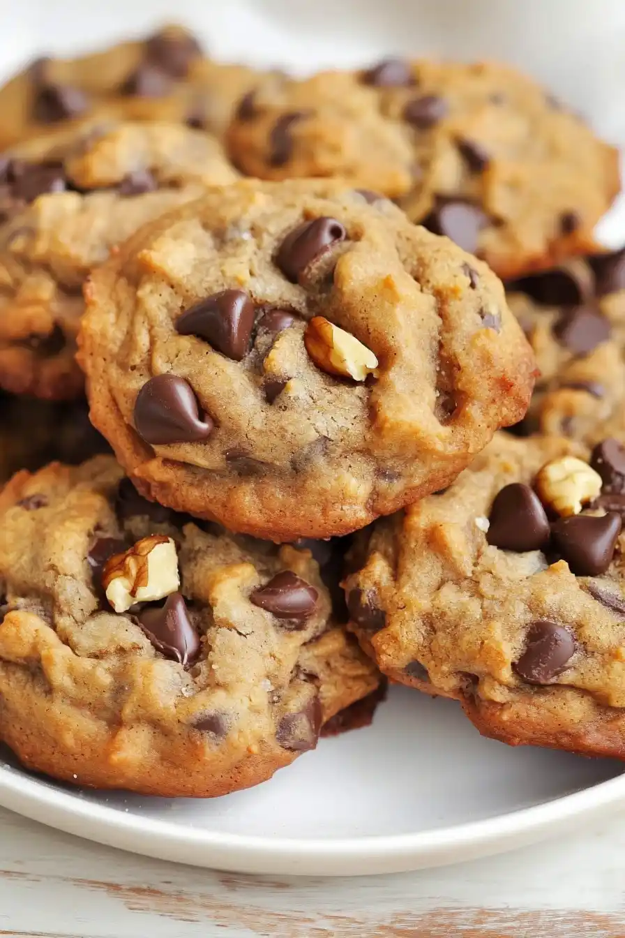 Chewy Banana Bread Chocolate Chip Cookies