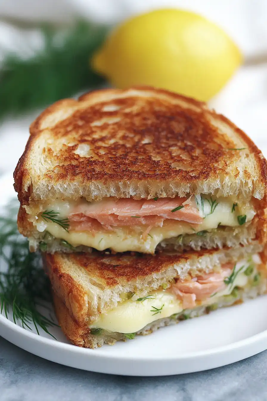 Creamy Smoked Salmon Grilled Cheese
