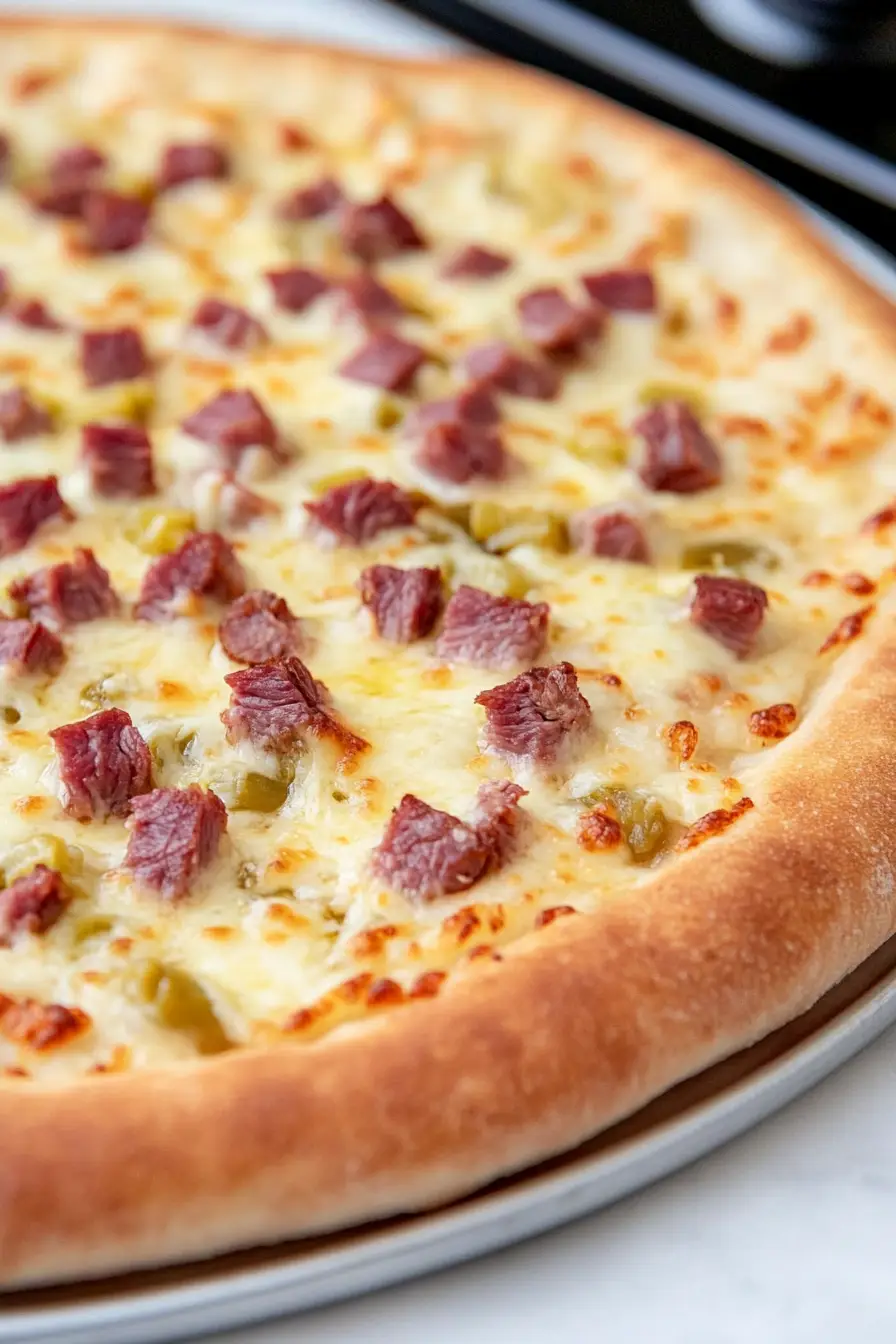 Tasty Corned Beef Pizza