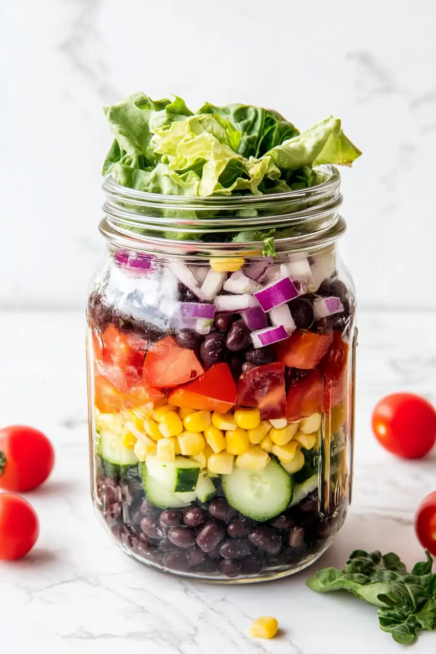 Easy Spring Mix Mason Jar Salad