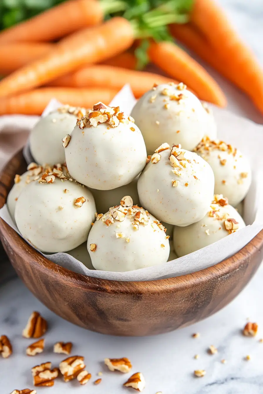Easy Easter Carrot Cake Truffles