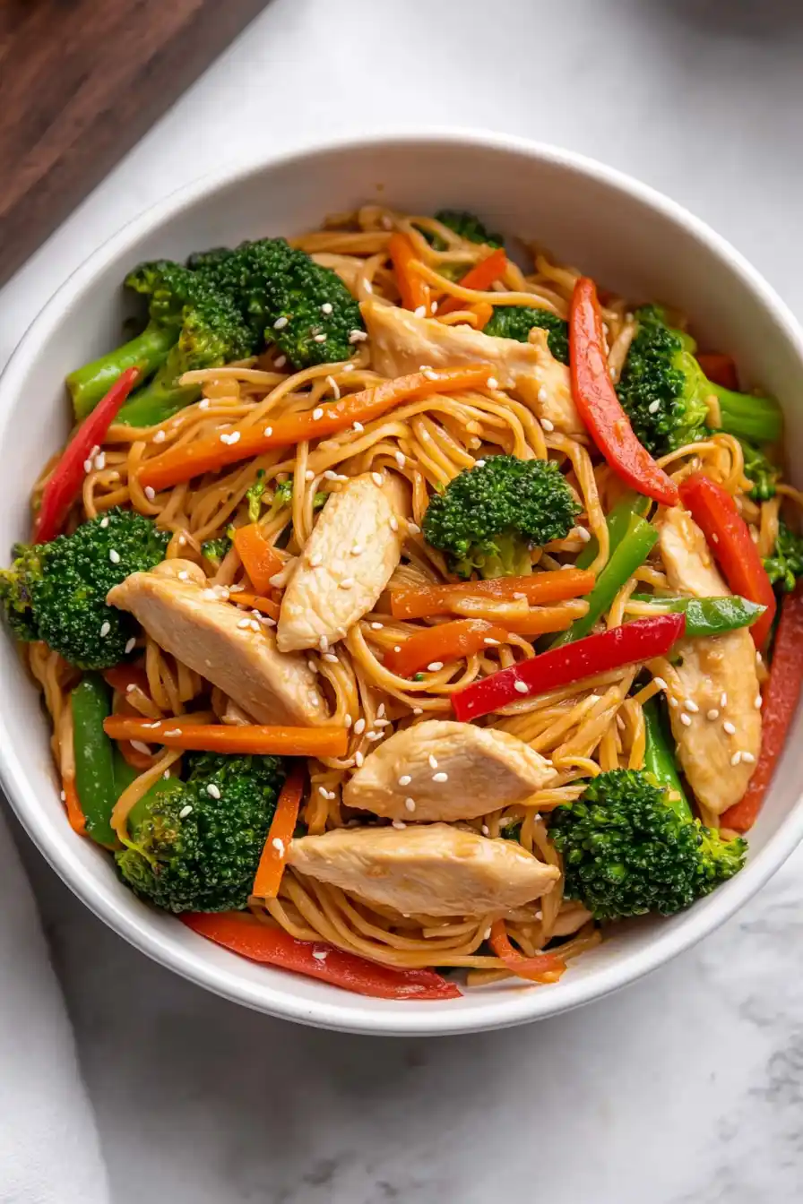 Quick Chicken and Broccoli Lo Mein
