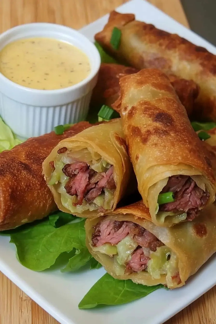 Quick Air Fryer Corned Beef Egg Rolls