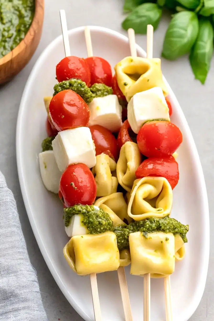 Fun Tortellini Skewers Appetizer