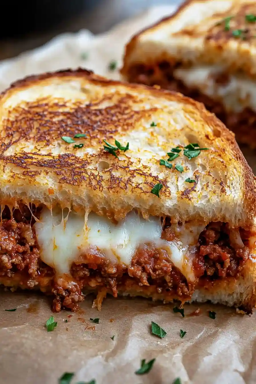 Cheesy Lasagna Grilled Cheese