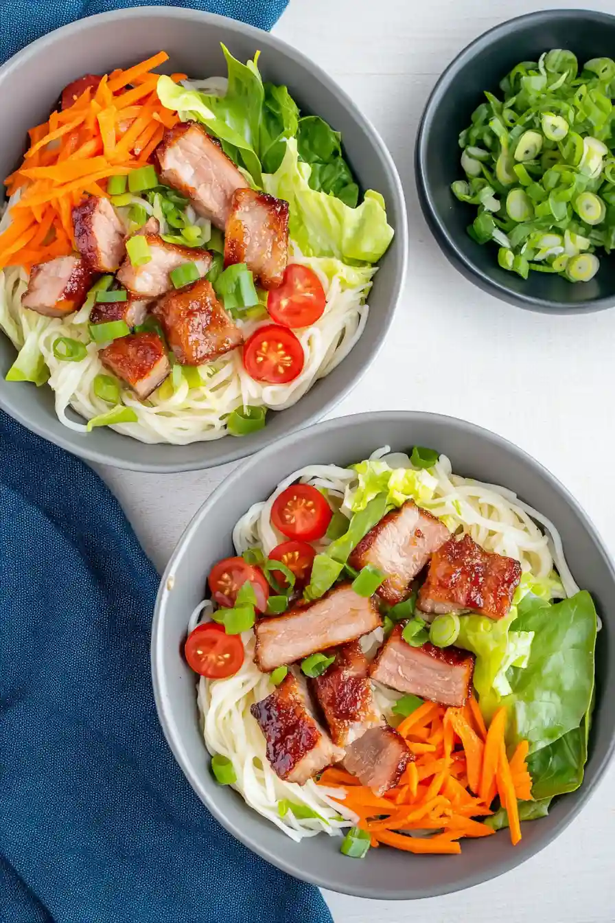 Juicy Pork Belly Vermicelli Bowls