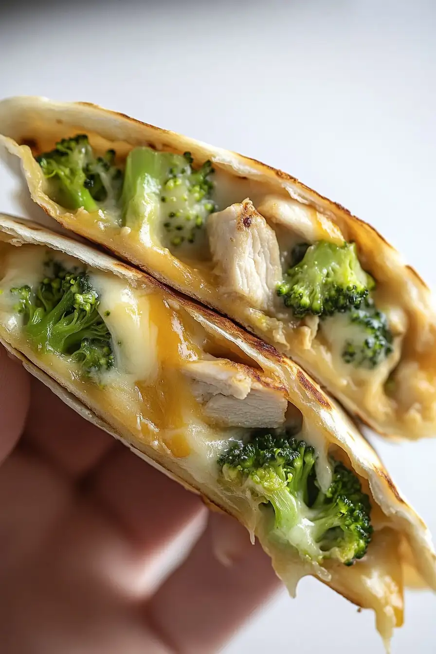 Quick Chicken and Broccoli Quesadilla