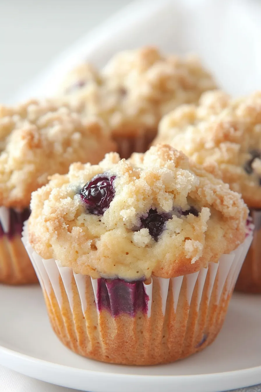 Easy Sourdough Discard Blueberry Muffins