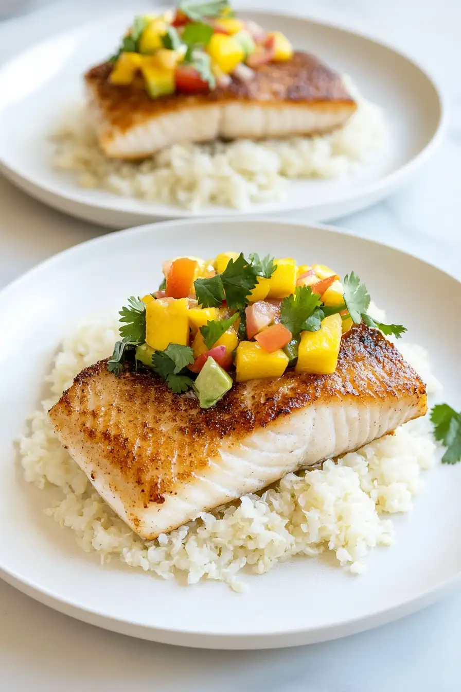 Healthy Mahi Mahi with Coconut Rice