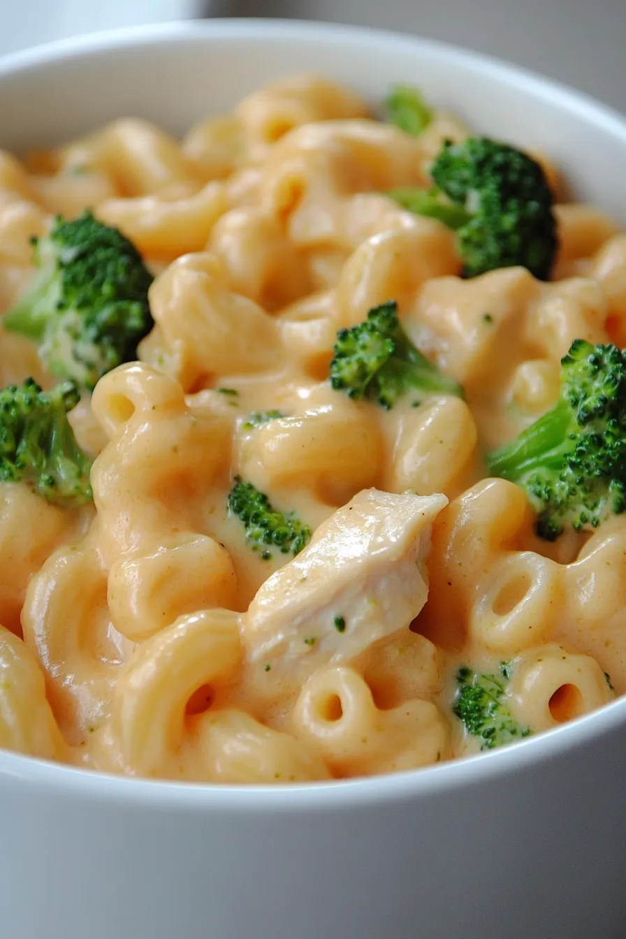Easy Broccoli Chicken Mac and Cheese