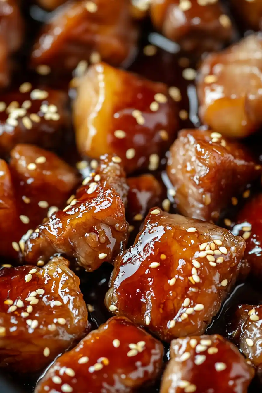 Sticky Pork Belly with Honey Garlic Sauce