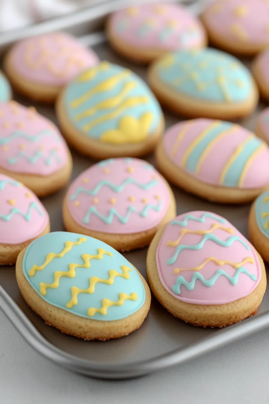 Soft Easter Egg Sugar Cookies with Royal Icing