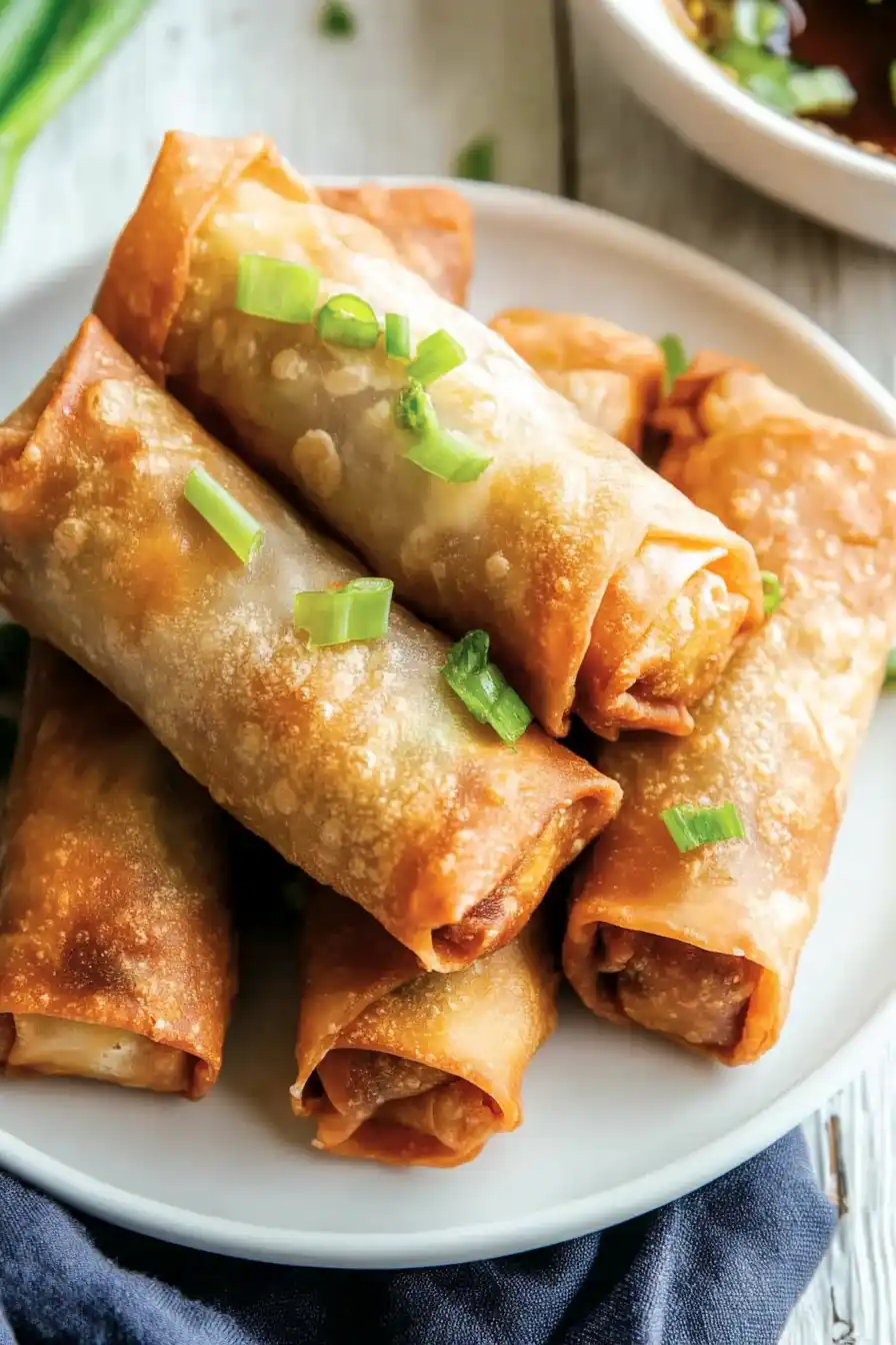 Juicy Pork Belly Egg Rolls